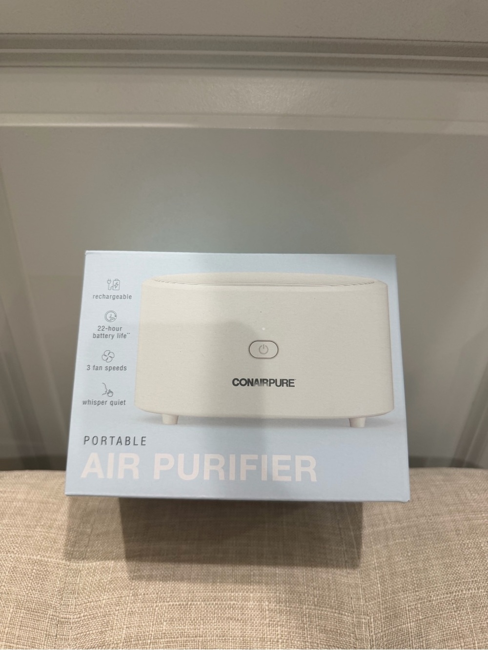 Conair Pure Rechargeable Portable 2 SPeed Air Purifier AP03 Genuine OEM
